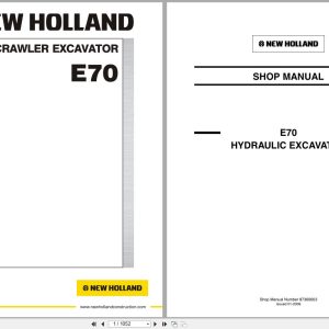 New Holland Midi Crawler Excavator E70 Service Manual 87360603NA 2006 (1)