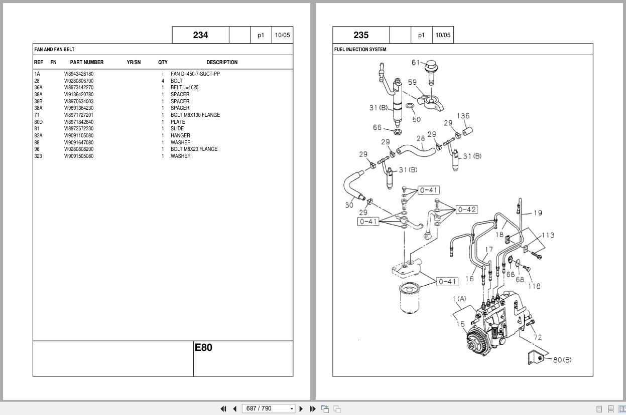New Holland Midi Crawler Excavator E80 Parts Catalog 87360692NA 2005 (2)