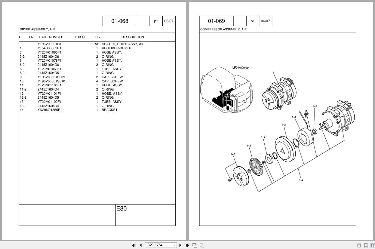 New Holland Midi Crawler Excavator E80 Parts Catalog S3LF00006ZE09NA 2007 (2)