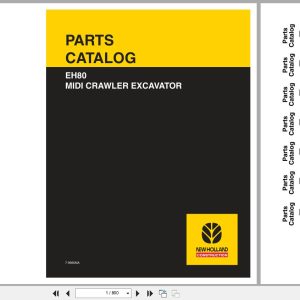 New Holland Midi Crawler Excavator EH80 Parts Catalog 7 9950NA 2004 (1)