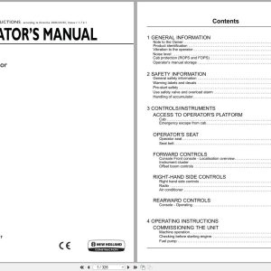 New Holland Midi Excavator E75CSR Operators Manual 47488357 2013 (1)