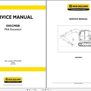 New Holland Midi Excavator E85CMSR Service Manual 47516729A 2013 (1)