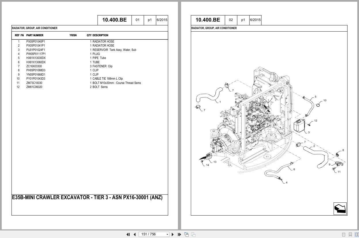 New Holland Mini Crawler Excavator E35B Tier 3 Parts Catalog 47880304 2015 (2)