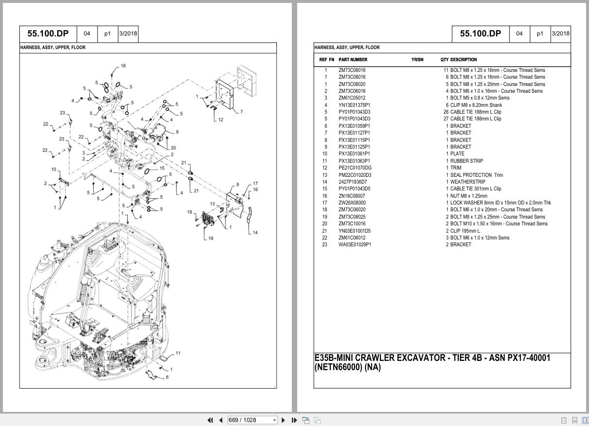 New Holland Mini Crawler Excavator E35B Tier 4B Parts Catalog 47880303 2016 (2)