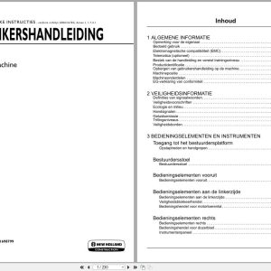 New Holland Mini Excavator E17C Operation Maintenance Manual 51698799 2020 NL (1)