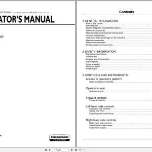 New Holland Mini Excavator E17C Operators Manual 51698706 2020 (1)