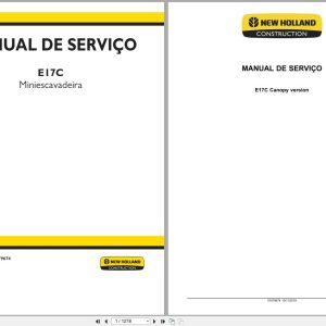 New Holland Mini Excavator E17C Service Manual 51679674 2019 BR (1)