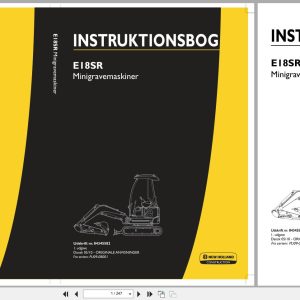 New Holland Mini Excavator E18SR Operators Manual 84345582 2010 DK (1)