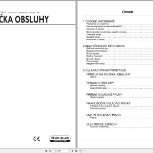 New Holland Mini Excavator E26BSR E29BSR Operators Manual 47530235 2013 CZ (1)