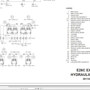 New Holland Mini Excavator E26C Hydraulic Schematic (1)