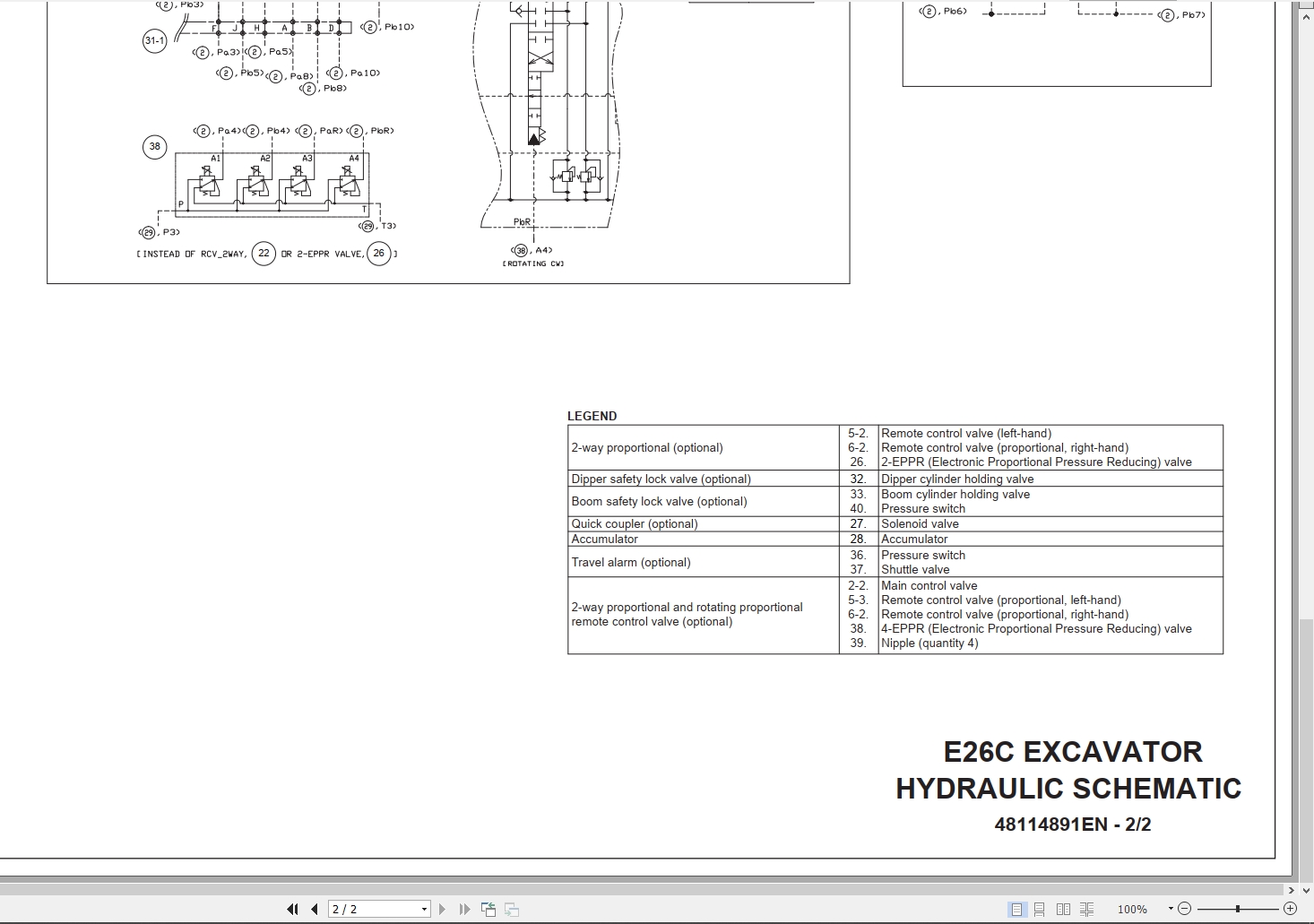New Holland Mini Excavator E26C Hydraulic Schematic (2)