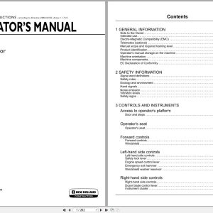 New Holland Mini Excavator E26C Operators Manual 51698709 2020 (1)