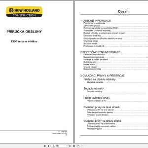 New Holland Mini Excavator E33C Operators Manual 51661292 2019 CZ (1)