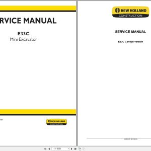 New Holland Mini Excavator E33C Service Manual 51691670 2019 (1)