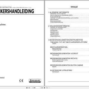 New Holland Mini Excavator E35BSR E39BSR Operation Maintenance Manual 47529523 2013 NL (1)