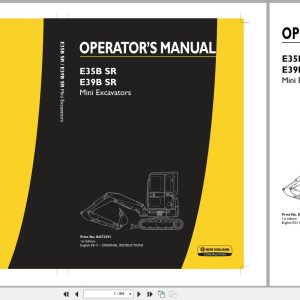 New Holland Mini Excavator E35BSR E39BSR Operators Manual 84372391 2011 (1)