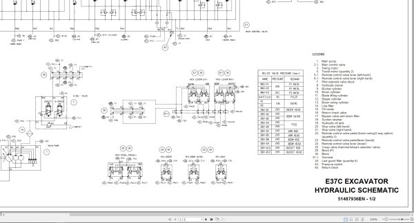 New Holland Mini Excavator E37C Hydraulic And Electrical Schematic (1)