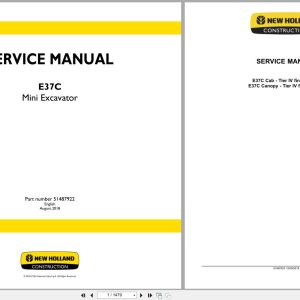 New Holland Mini Excavator E37C Service Manual 51487922 2018 (1)