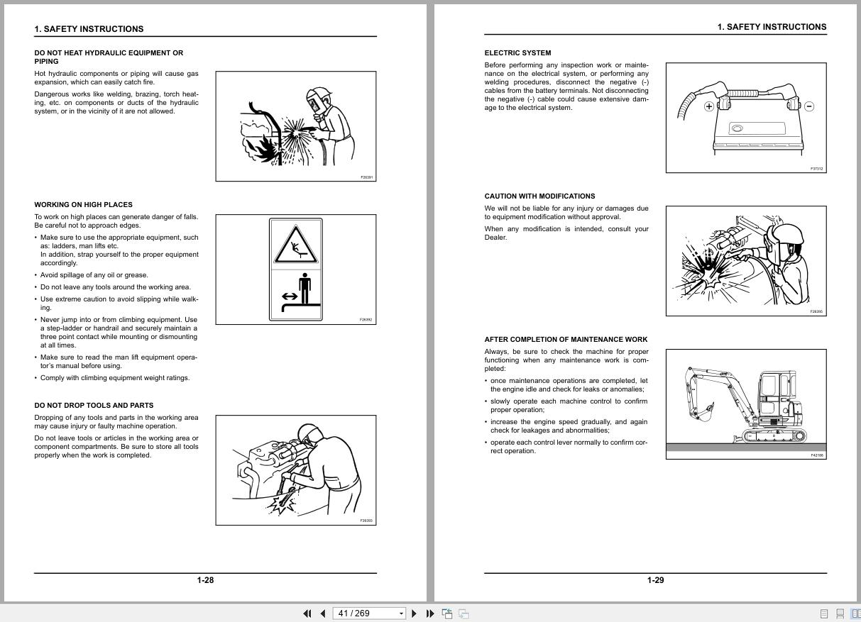 New Holland Mini Excavator E45BSR SRE50BSR Operators Manual 84372582 2011 (2)