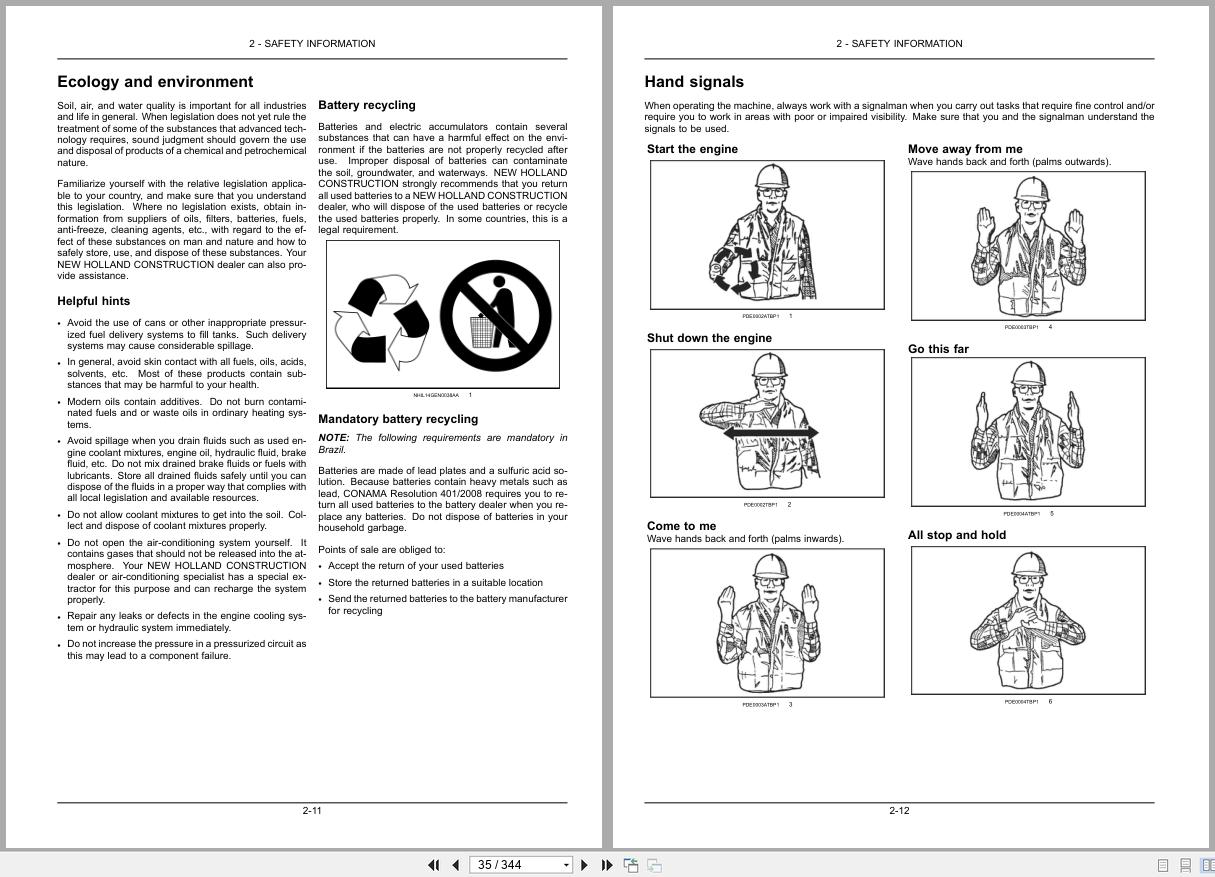 New Holland Mini Excavator E60C Operators Manual 90436157 2021 (2)