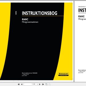 New Holland Mini Excavator E60C Operators Manual 90436282 2021 DK (1)
