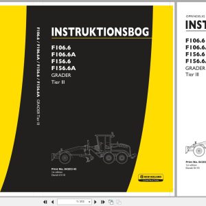 New Holland Motor Grader F106.6 to F156.6A Operators Manual 84282145 2010 DK (1)