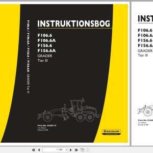 New Holland Motor Grader F106.6 to F156.6A Operators Manual 87609119 2008 DK (1)