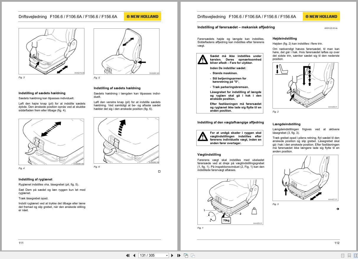 New Holland Motor Grader F106.6 to F156.6A Operators Manual 87609119 2008 DK (2)