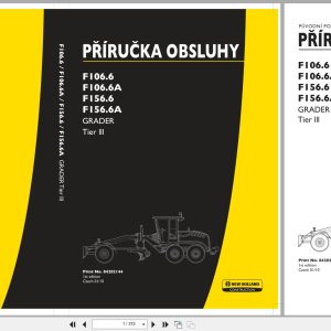 New Holland Motor Grader F106.6 to F156.A Tier 3 Operators Manual 84282144 2009 CZ (1)