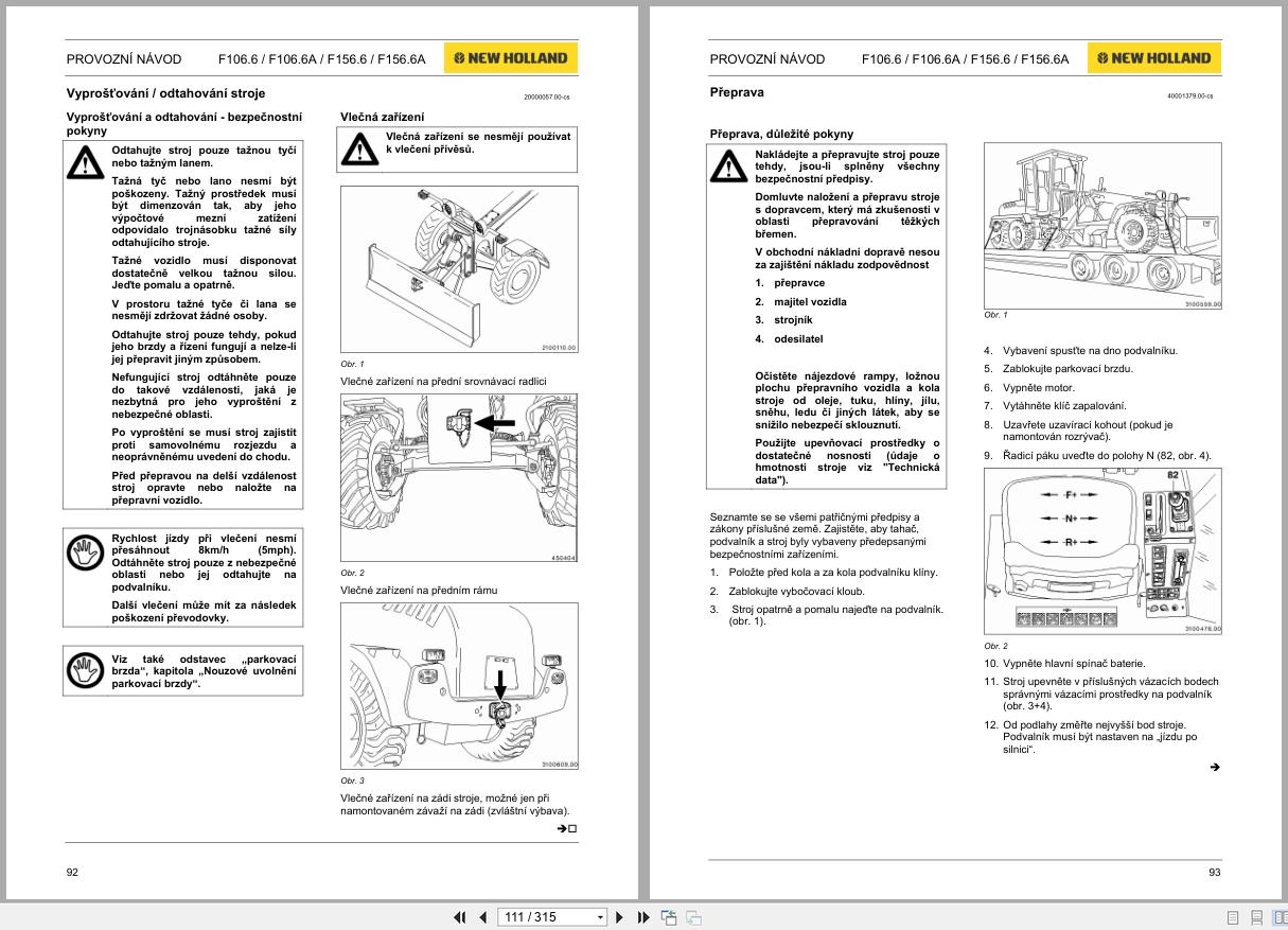 New Holland Motor Grader F106.6 to F156.A Tier 3 Operators Manual 84282144 2009 CZ (2)