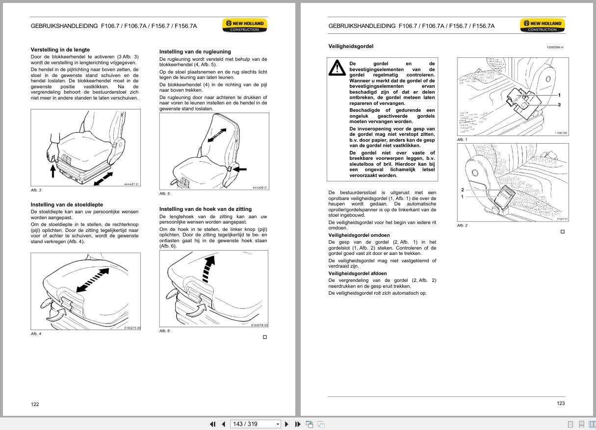 New Holland Motor Grader F106.7 to F156.7A Operation Maintenance Manual 84147950 2011 NL (2)