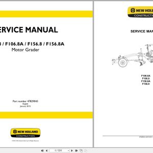 New Holland Motor Grader F106.8 F106.8A F156.8 F156.8A Service Manual 47829043 2015 (1)