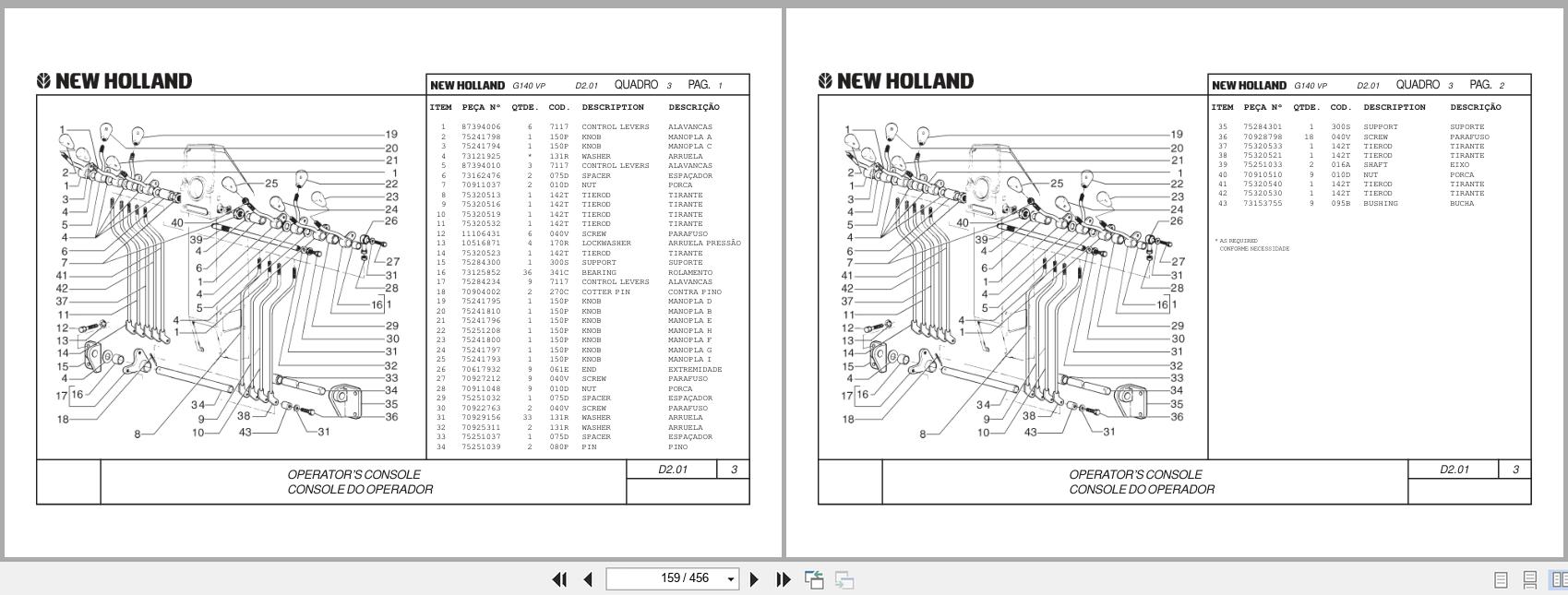 New Holland Motor Grader G140VP Tier 3 Parts Catalog 75314525NA 2006 (2)