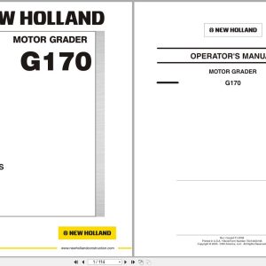 New Holland Motor Grader G170 Operators Manual 75314450NA 2006 (1)