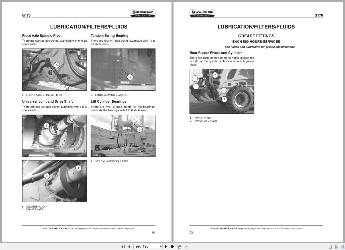 New Holland Motor Grader G170 Tier 3 AWD Operators Manual 87729454NA 2008 (2)