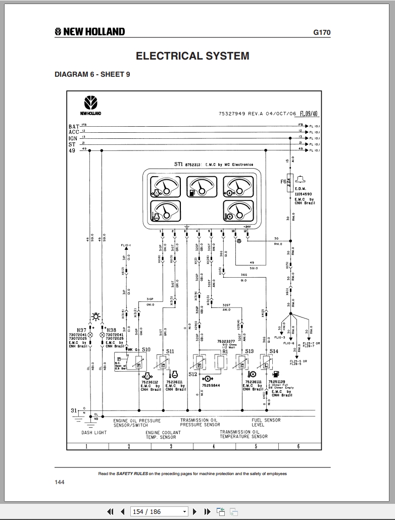 New Holland Motor Grader G170VHP Tier 3 Operators Manual 75314531NA 2006 (3)