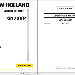New Holland Motor Grader G170VP Operators Manual 75314456NA 2006 (1)