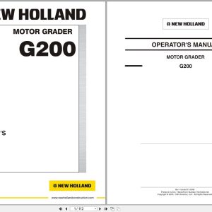 New Holland Motor Grader G200 Operators Manual 75314454NA 2006 (1)