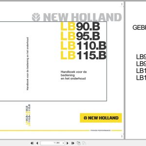 New Holland Wheel Loader LB90.B to LB115.B Operation Maintenance Manual 6043517302 2006 NL (1)