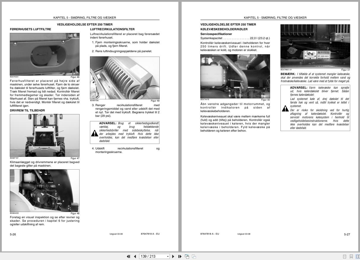 New Holland Wheel Loader W110B Operators Manual 87647818 2008 DK (2)