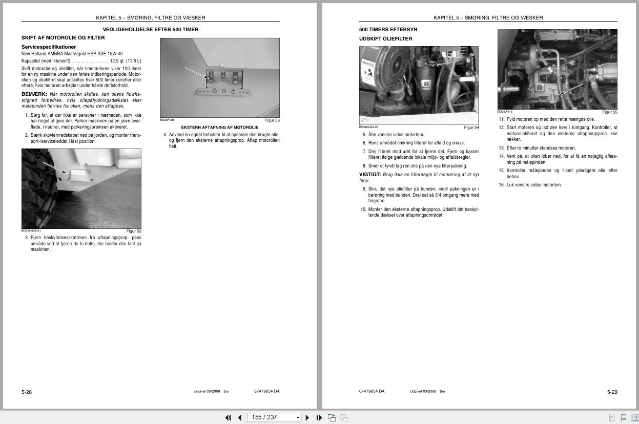 New Holland Wheel Loader W110B Tier 3 Operators Manual 87479854DA 2008 DK (2)