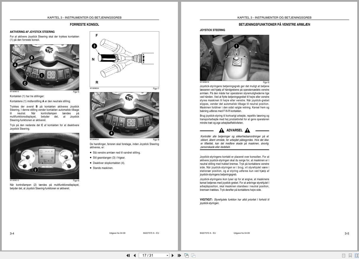 New Holland Wheel Loader W110B to W270B Operation Maintenance Manual 84227570 2009 DK (2)