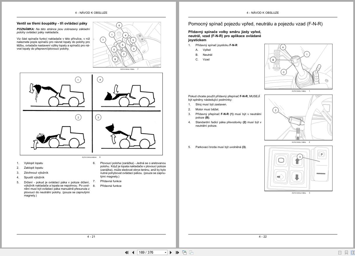 New Holland Wheel Loader W110C Operators Manual 84492637 2012 CZ (2)