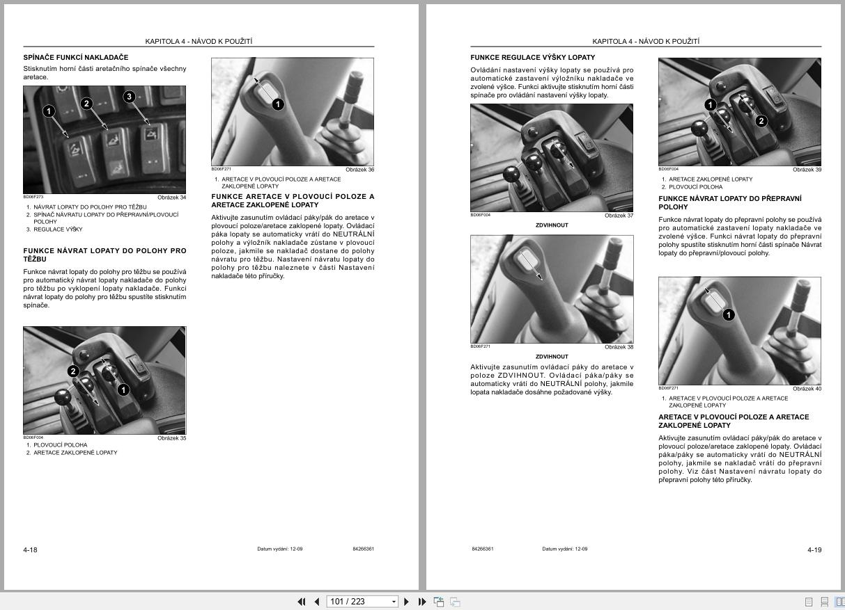 New Holland Wheel Loader W130B Operators Manual 84266361 2010 CZ (2)