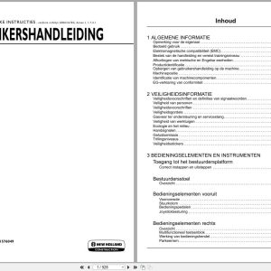 New Holland Wheel Loader W130D W170D Stage IV Operators Manual 51576049 2019 NL (1)