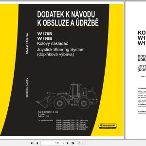New Holland Wheel Loader W170B W190B Supplement Operation Maintenance Manual 84186537 CZ (1)