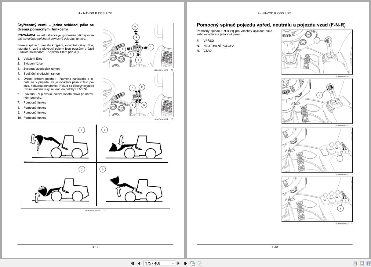 New Holland Wheel Loader W190D Stage IV Operators Manual 48127001 2017 CZ (2)