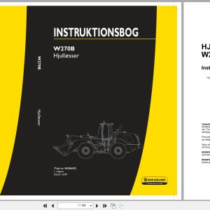 New Holland Wheel Loader W270B Operators Manual 84266422 2009 DK (1)