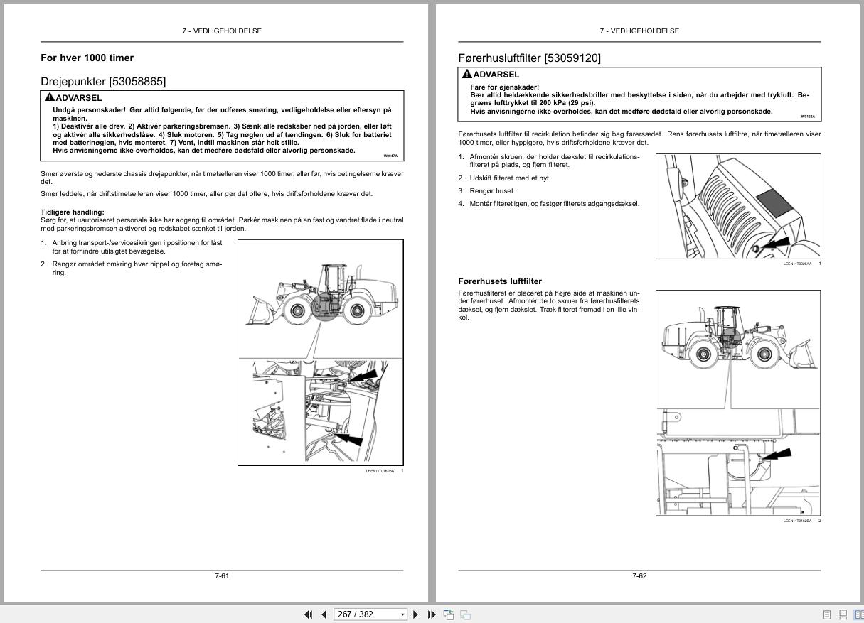New Holland Wheel Loader W270C Tier 4 W300C Tier 4 Operators Manual 47563914 2013 DK (2)