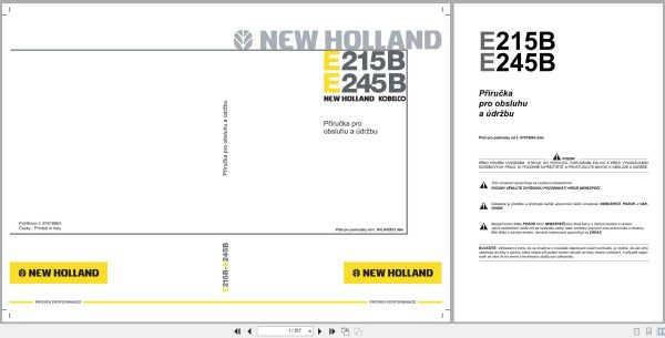 New Holland Wheeled Excavator E215B E245B Operation Maintenance Manual 87618863 2006 CZ (1) New Holland Wheeled Excavator E215B E245B Operation Maintenance Manual 87618863 2006 CZ (1)